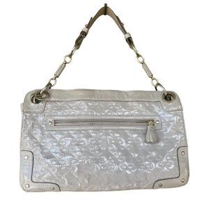 Anya Hindmarch Handbag Purse Signature Bow Pattern Patent Leather Flaw